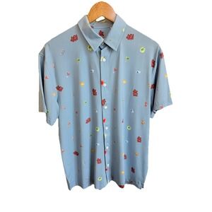 ST LOUIS CARDINALS AUTHENTIC SHOP BUTTON DOWN SHIRT Mens Sz Medium Baseball
